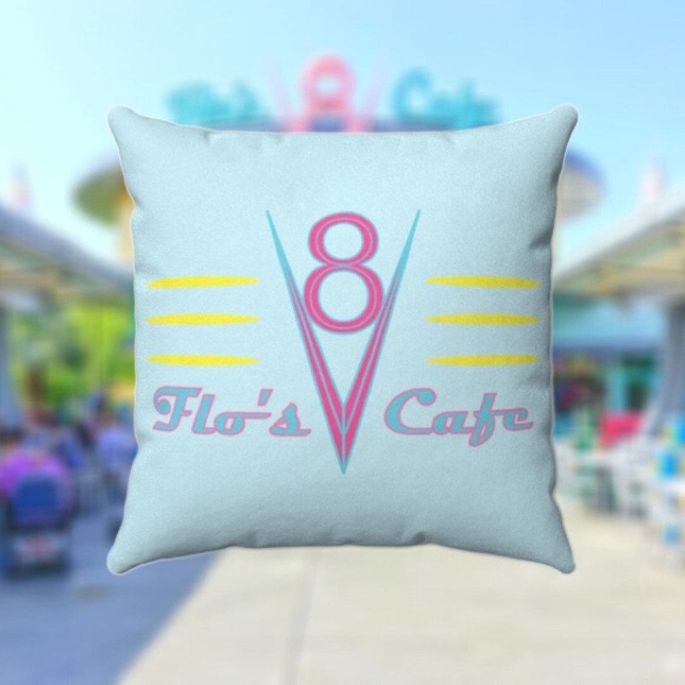 Flo’s V8 Cafe Two-Sided Pillow Cover for Disney Style Home Decor
